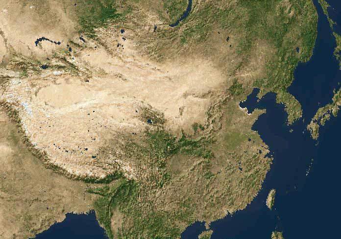 Image result for 中国沙漠化卫星图